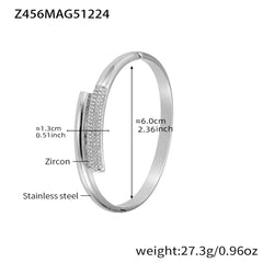 18K Gold-Plated Cubic Zirconia Bangle Designs
