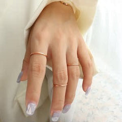 Minimal Slim Stacking Band Ring
