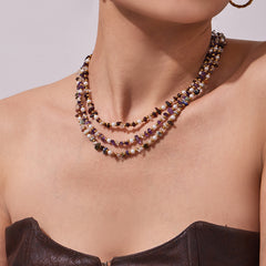 Natural Stone Bead Necklace or Bracelet