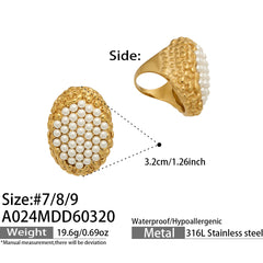 Faux Pearl Statement Ring Designs