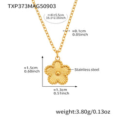 Five-Petal Flower and Shell Accent Jewelry