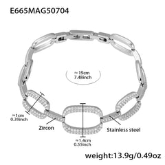 Cubic Zirconia Floral and Teardrop Bracelets