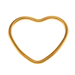 18K Gold-Plated & Silver-Tone Heart-Shaped Bangle