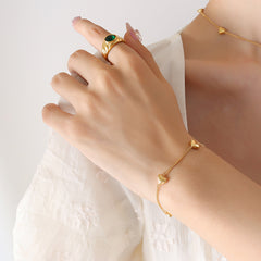 Gold-Tone Heart Station Jewelry