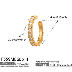 Cubic Zirconia Ear Cuff — Single