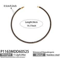 18K Gold-Plated Color Cubic Zirconia Jewelry
