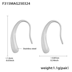 18K Gold-Plated Teardrop Hook Earrings