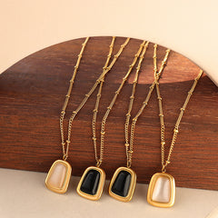 Cat-Eye Geometric Pendant Jewelry