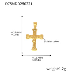 Gold-Tone Symbol & Ocean Stainless Steel Pendants