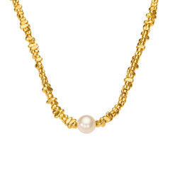 18K Gold-Plated Pearl Accent Necklace