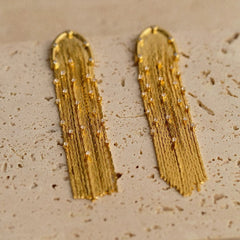 Daphne Vintage-Inspired Tassel Drop Earrings No. 087227