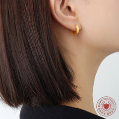 18K Gold-Plated Sculptural Double Loop Earrings