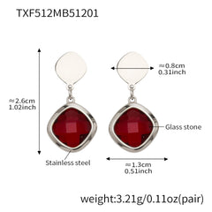 Faceted Glass Stone Necklace, Bracelet & Earrings