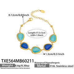 Color Cat-Eye Teardrop Jewelry
