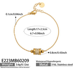 Bead & Cubic Zirconia Charm Bracelets