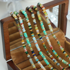 Multicolor Disc Bead Necklace Designs