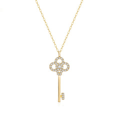 Nadine Vintage-Inspired Key Pendant Necklace