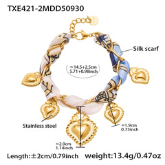 Scarf-Tie Multi-Charm Jewelry Designs
