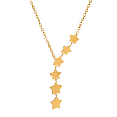 Star Drop Lariat Necklace