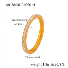 18K Gold-Plated Delicate Motif Ring