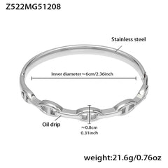 18K Gold-Plated & Silver-Tone Enamel Bangles