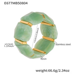 Color Resin Wide Stretch Bangle Designs