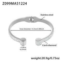 18K Gold-Plated Geometric Cubic Zirconia Cuffs