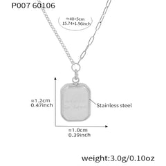18K Gold-Plated Engraved Tag Pendant Necklace