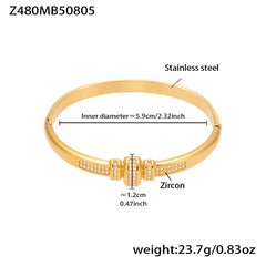 Cubic Zirconia Geometric Bangle Collection