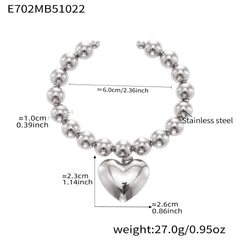 18K Gold-Plated Heart or Spiral Charm Bead Bangle