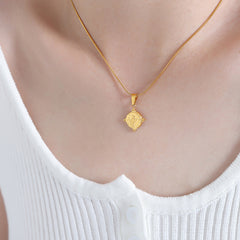 Gold-Tone Animal or Geometric Pendant Necklace