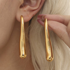Elongated Teardrop Necklace or Earrings