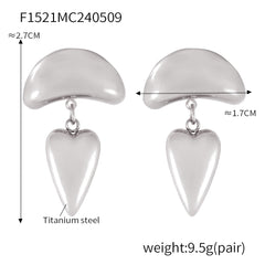 18K Gold-Plated Bow and Heart Drop Earring Designs