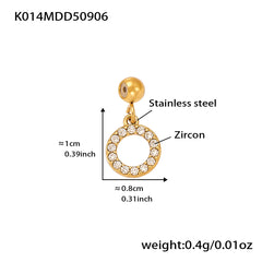 18K Gold-Plated Cubic Zirconia Charms and Chain Designs