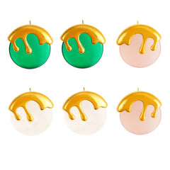 Pastel Resin Drip Stud Earrings