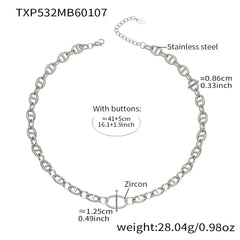 Cubic Zirconia Open Link Jewelry