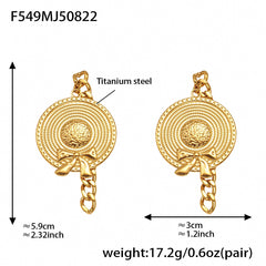 Bow & Hat-Motif Statement Earrings
