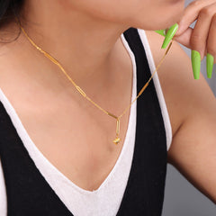Gold-Tone Open Link Starburst Necklace