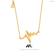 Heartbeat Line Pendant Necklace