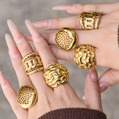 Openwork Woven Stainless Steel Ring Designs