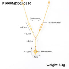 Gold-Tone Open Link Starburst Necklace
