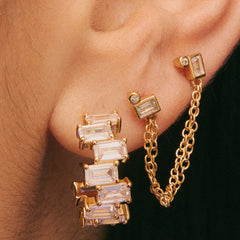 Nicolette Organic Pavé Stud Earrings