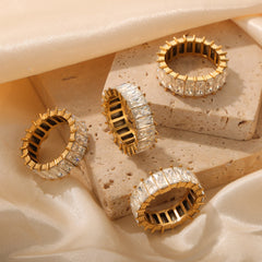 Clear Cubic Zirconia Band Ring