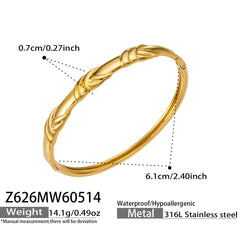 Gold-Tone Textured Sculptural Bangle Designs