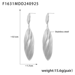 18K Gold-Plated Fluted Shell Drop Earrings