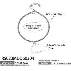 Initial Pendant Anklet
