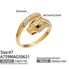 Gold-Tone Sculptural Snake Ring Designs