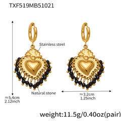 Heart and Bead Charm Necklace, Bracelet or Earrings