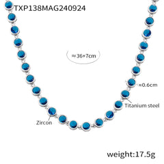 Cubic Zirconia Tennis Necklace & Bracelet