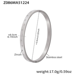 18K Gold-Plated Cubic Zirconia Bangle Designs